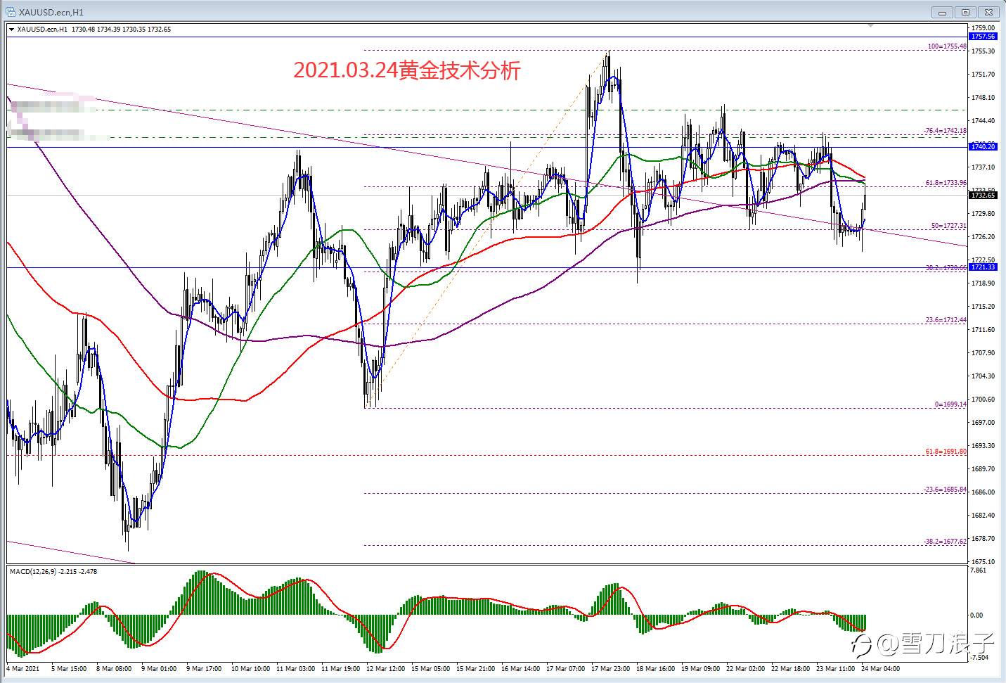 2021.03.24黄金技术分析