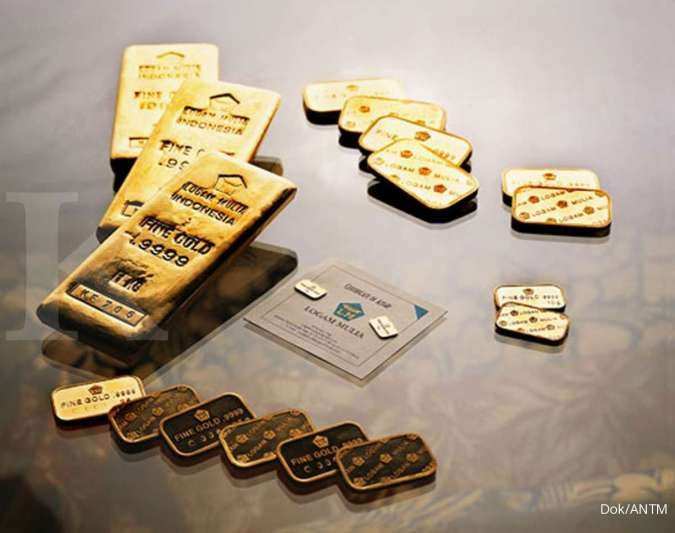 Harga emas Antam naik Rp 9.000 menjadi Rp 922.000 per gram