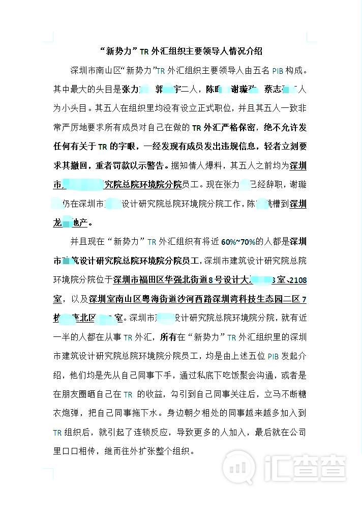 TR外汇主要领导人名单曝光，崩盘信号已释放