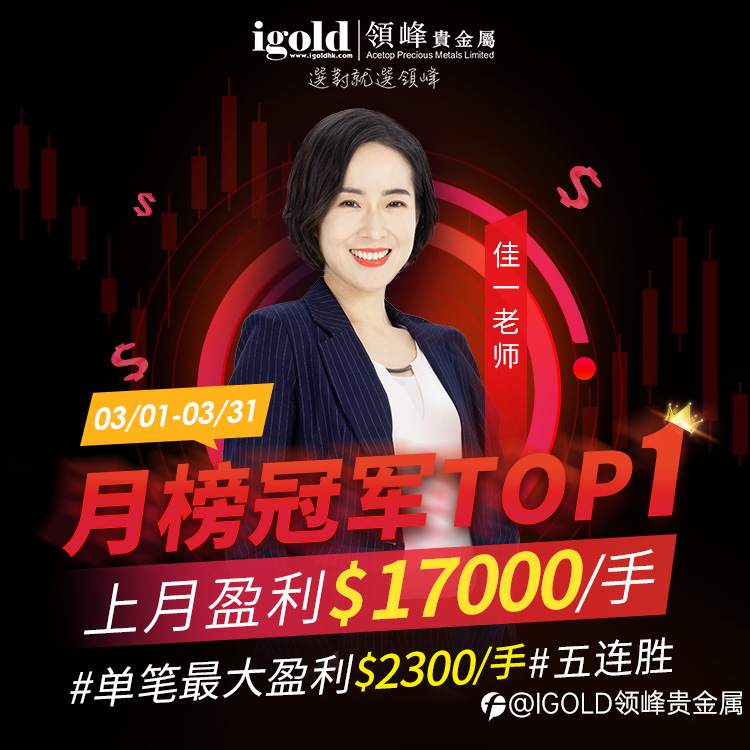 3月领峰盈利名师TOP3！跟单必选！