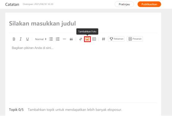 Panduan Publikasikan Catatan