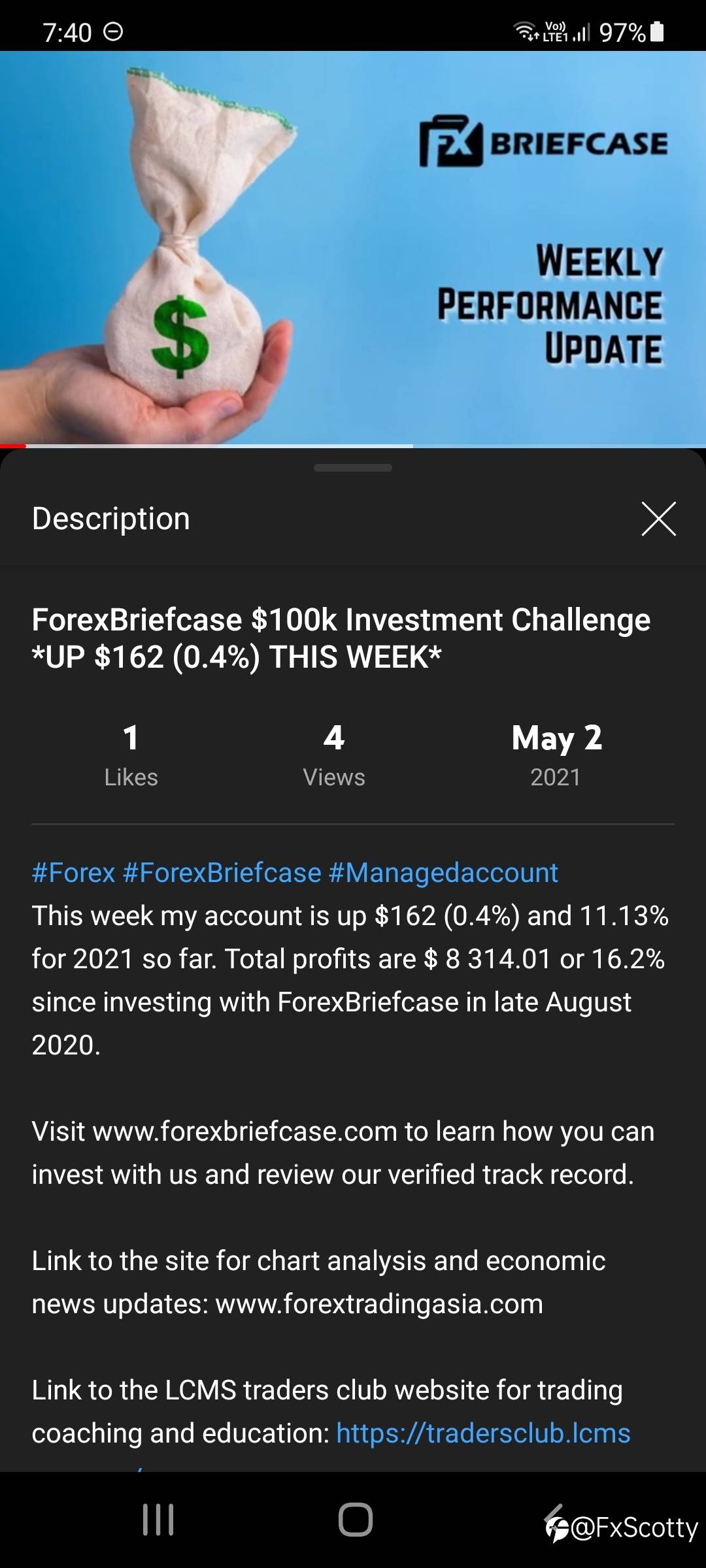 FOREXBRIEFCASE WEEKLY PERFORMANCE UPDATE