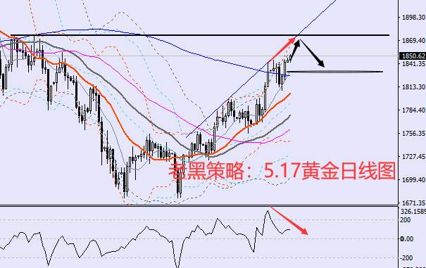 老黑策略：5.17黄金分析策略