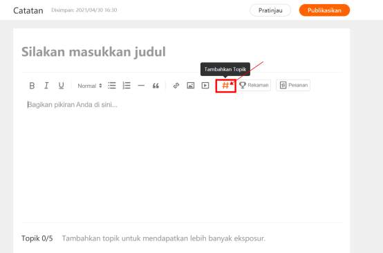 Panduan Publikasikan Catatan