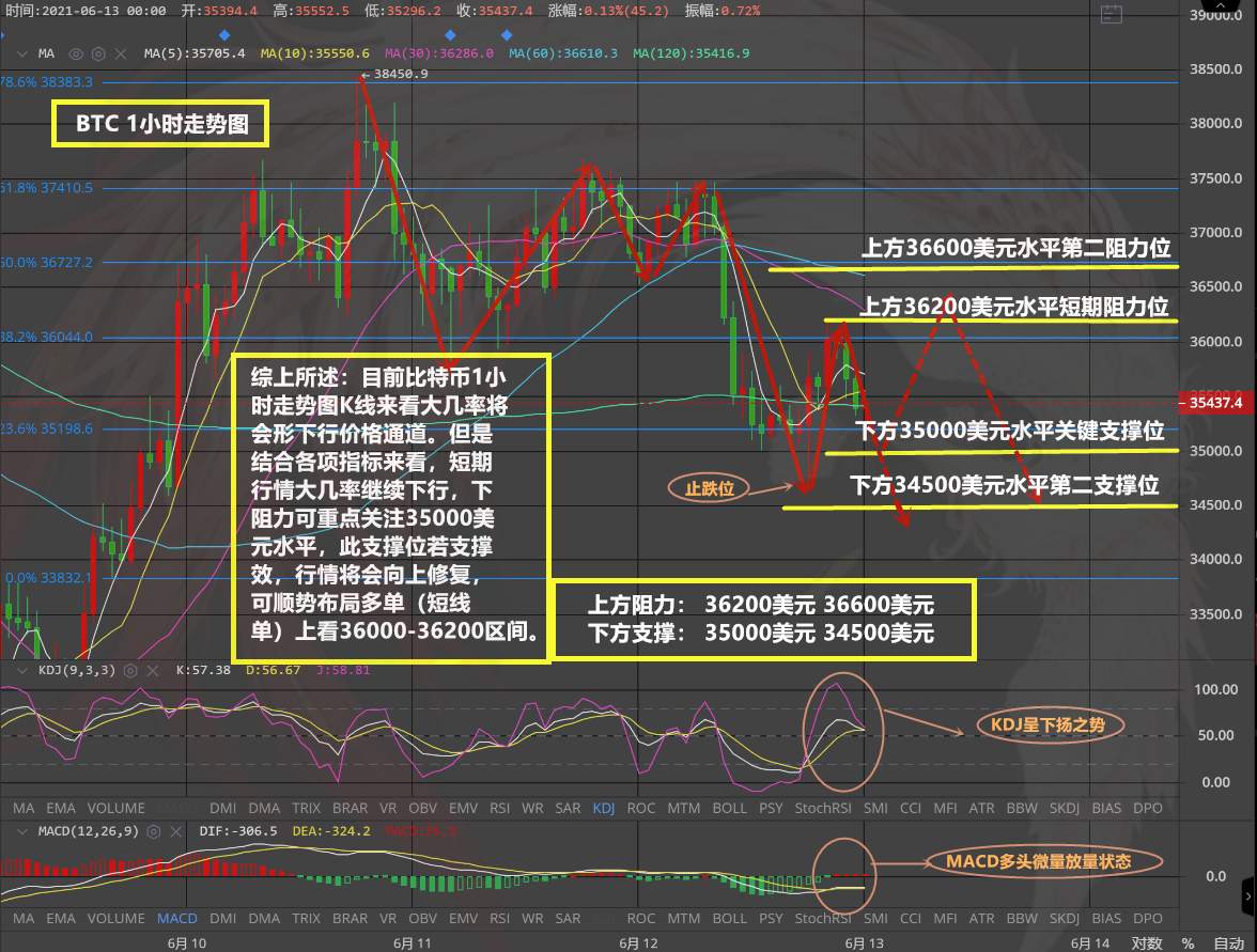 凤雏悟币：06.13 / 比特币凌晨行情走势解析