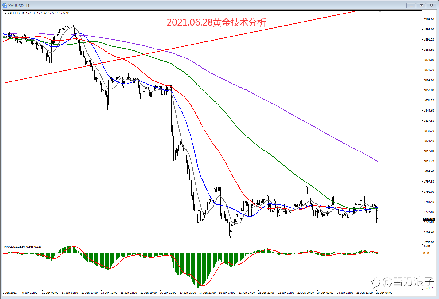 2021.06.28黄金技术分析
