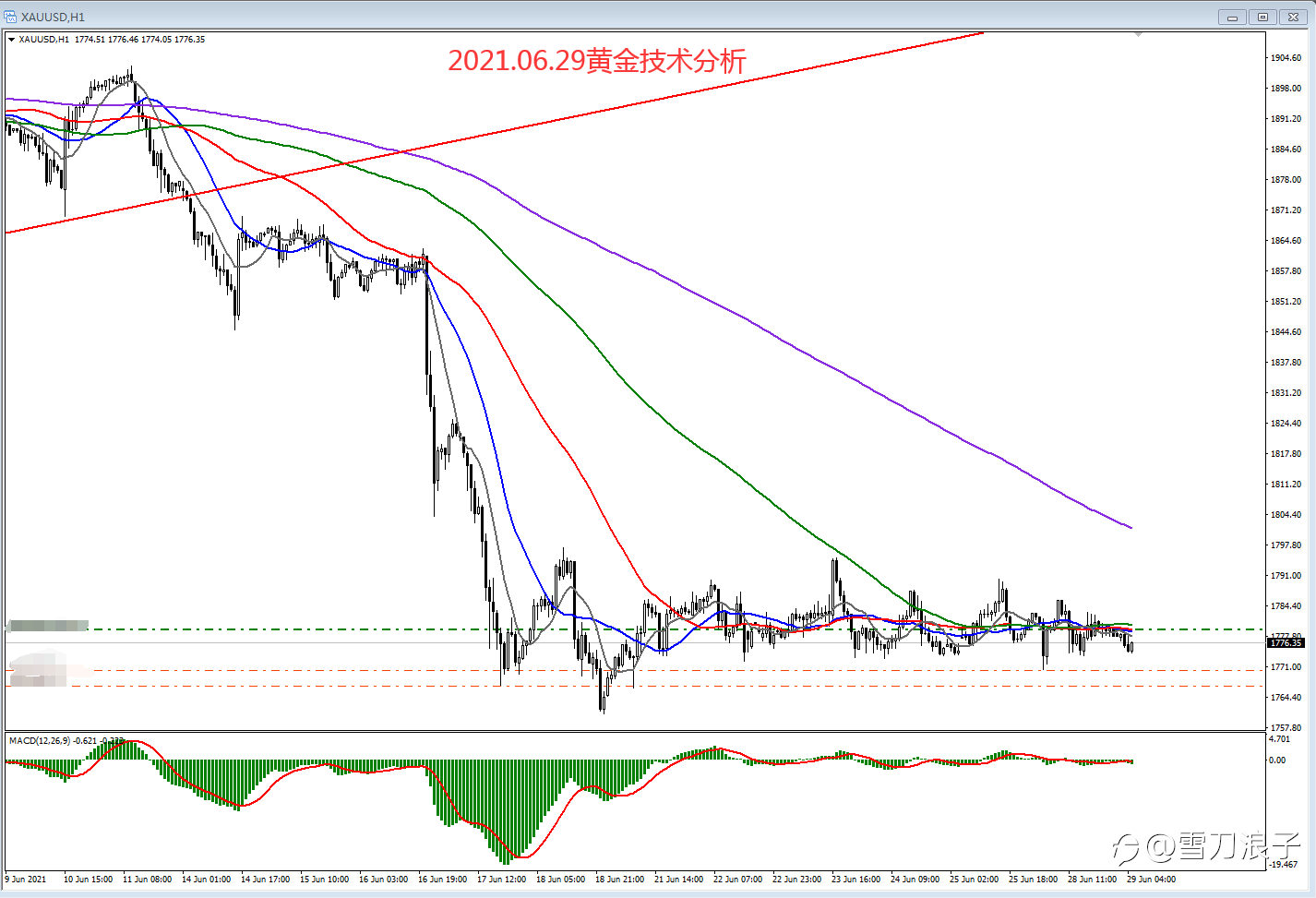 2021.06.29黄金技术分析