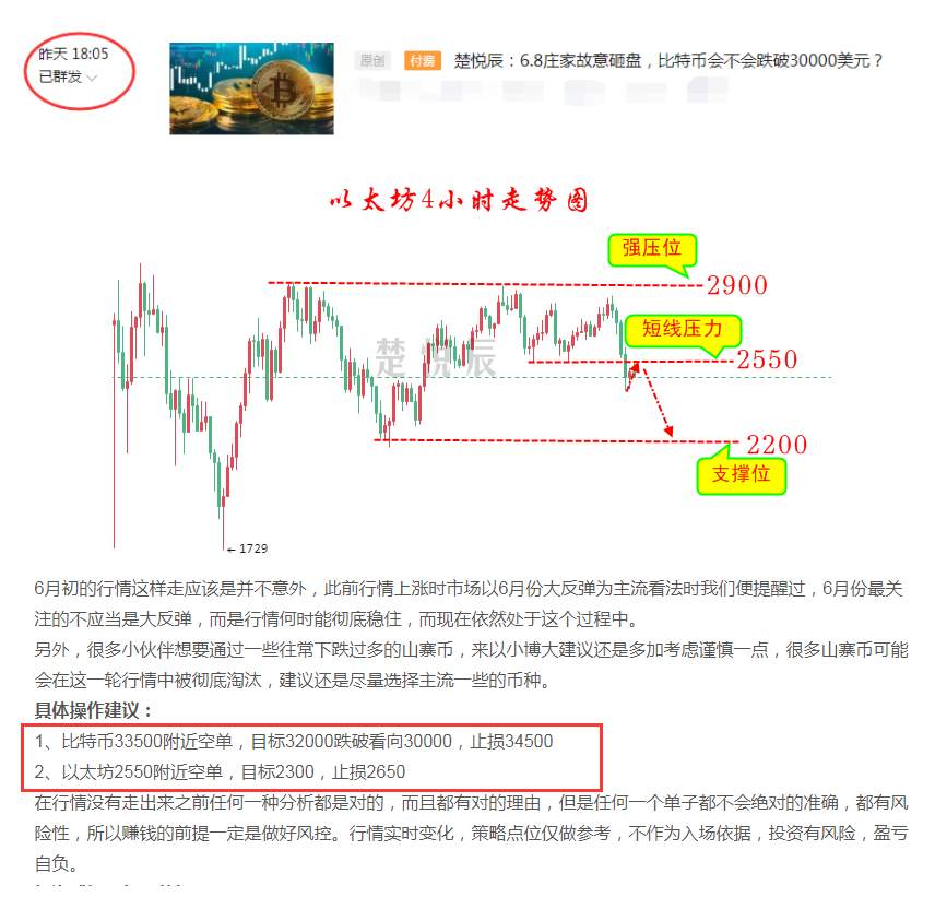 楚悦辰：6.9比特币遭遇信任危机，下破30000美元在所难免