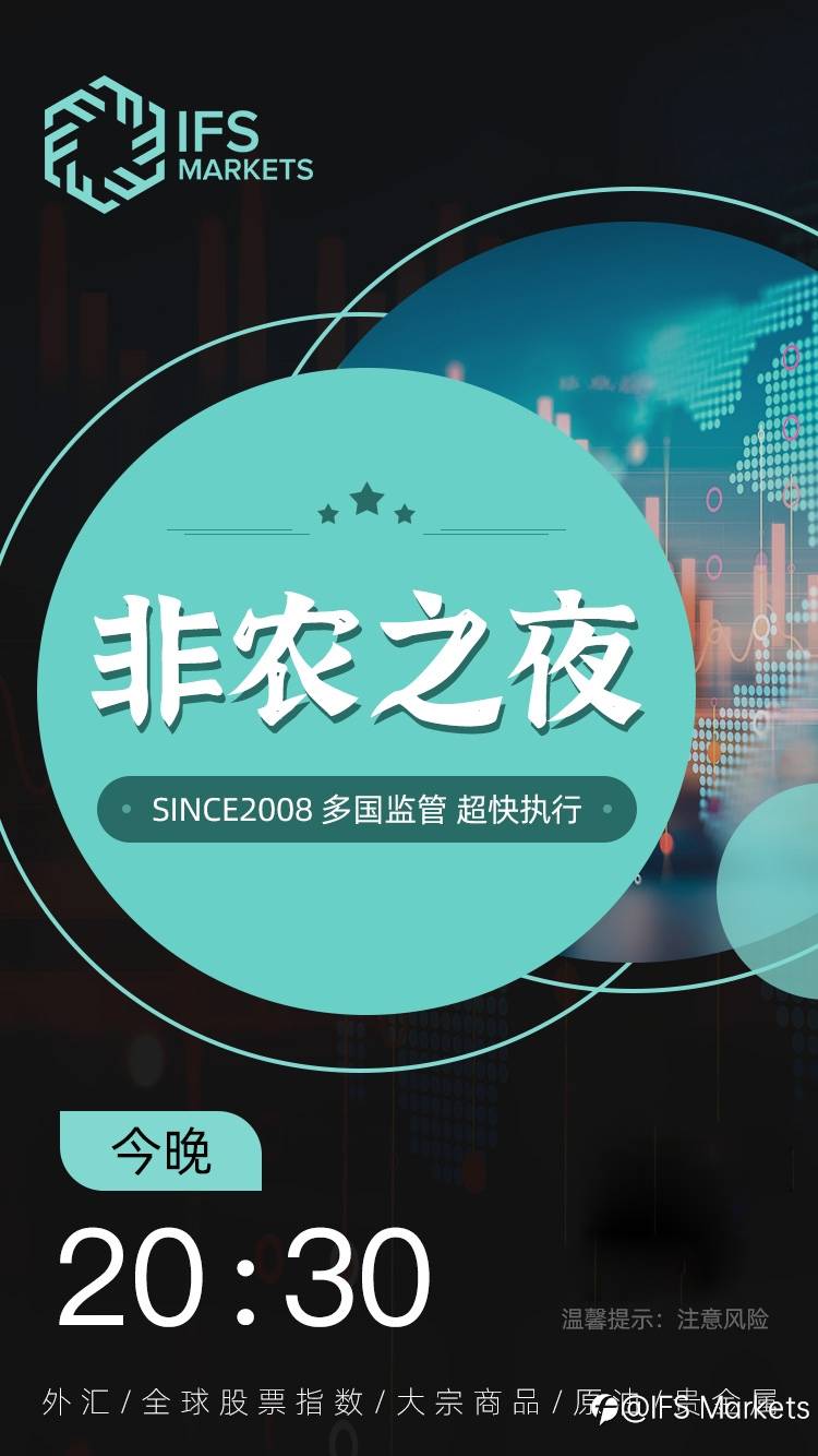 关注今晚非农，IFS Markets提醒您警惕市场剧烈波动！