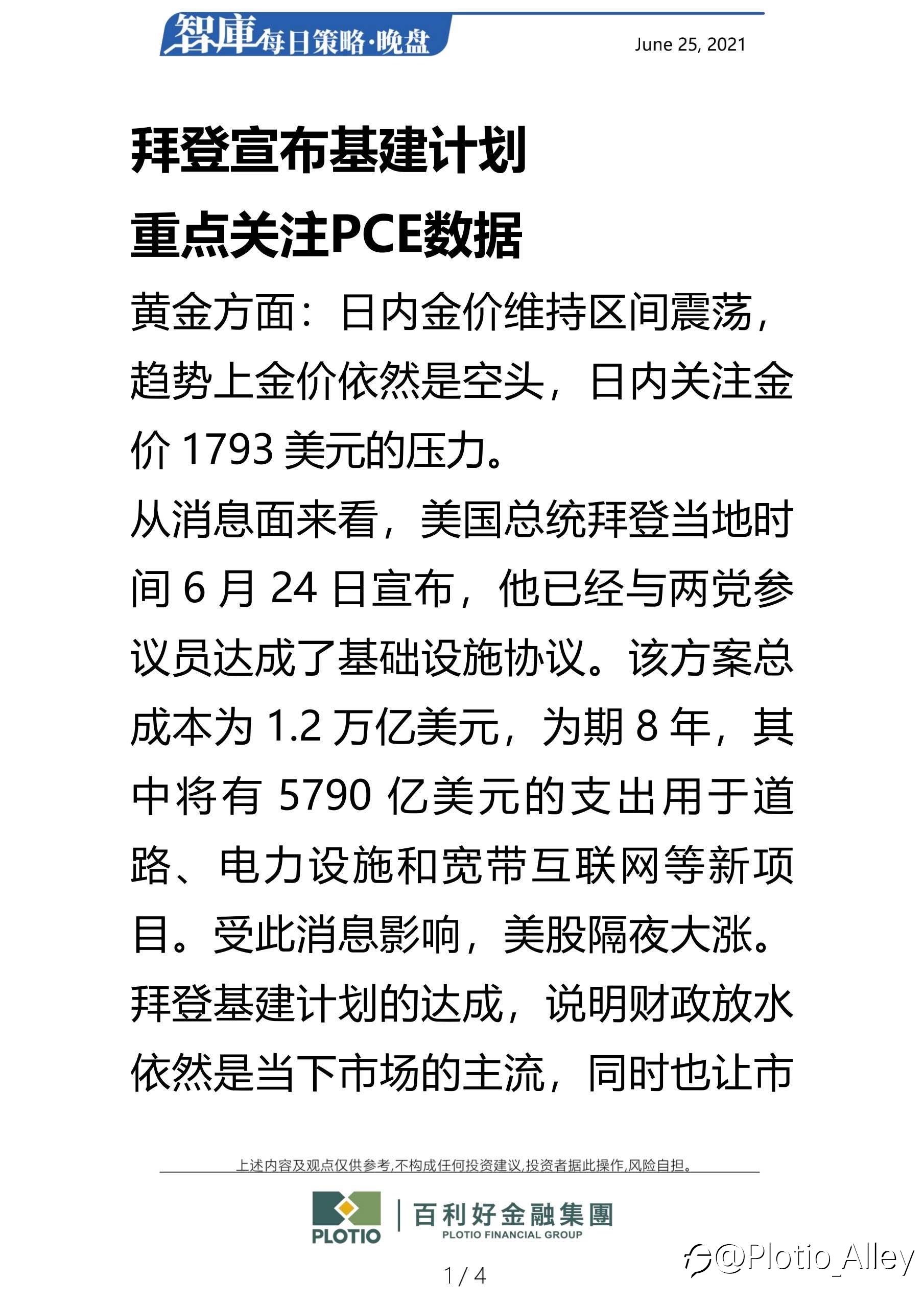 百利好6.25每日晚盘