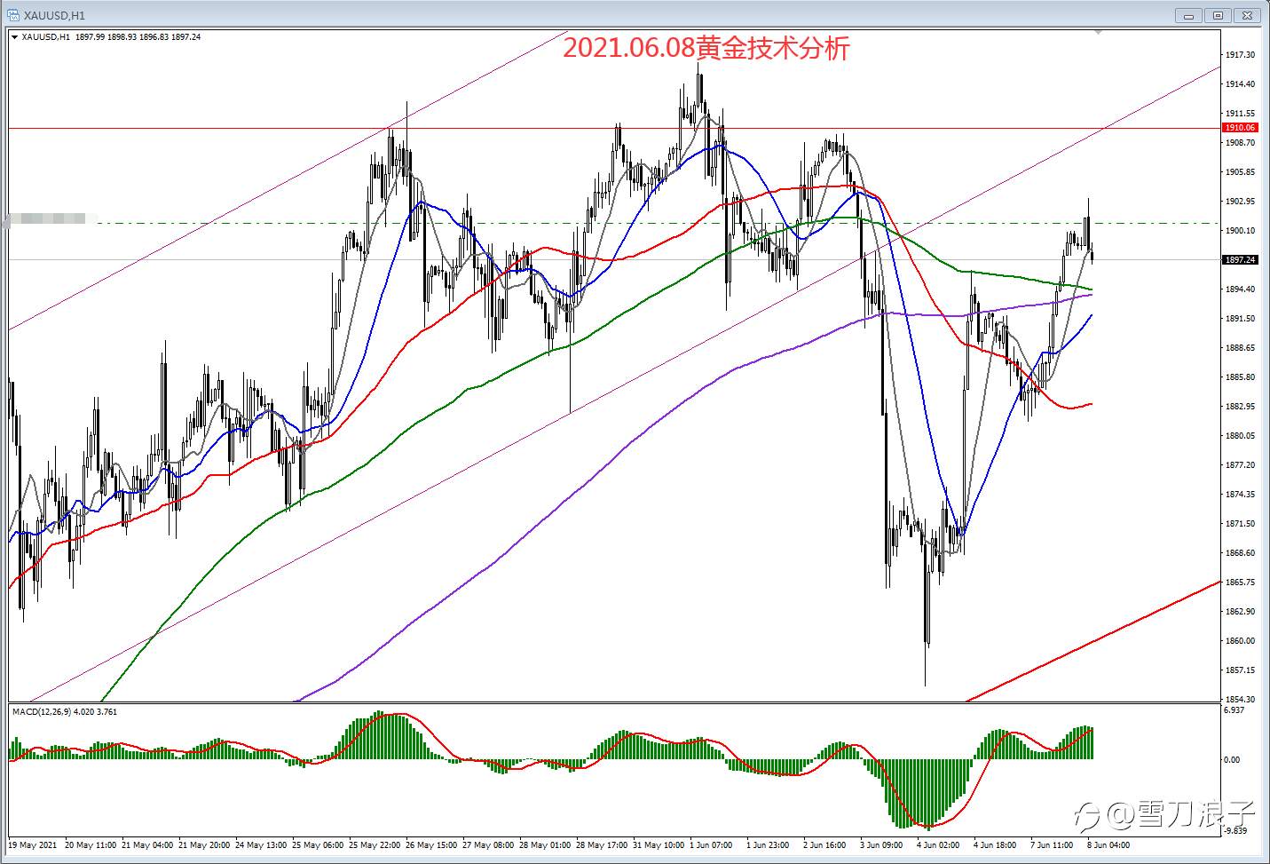 2021.06.08黄金技术分析