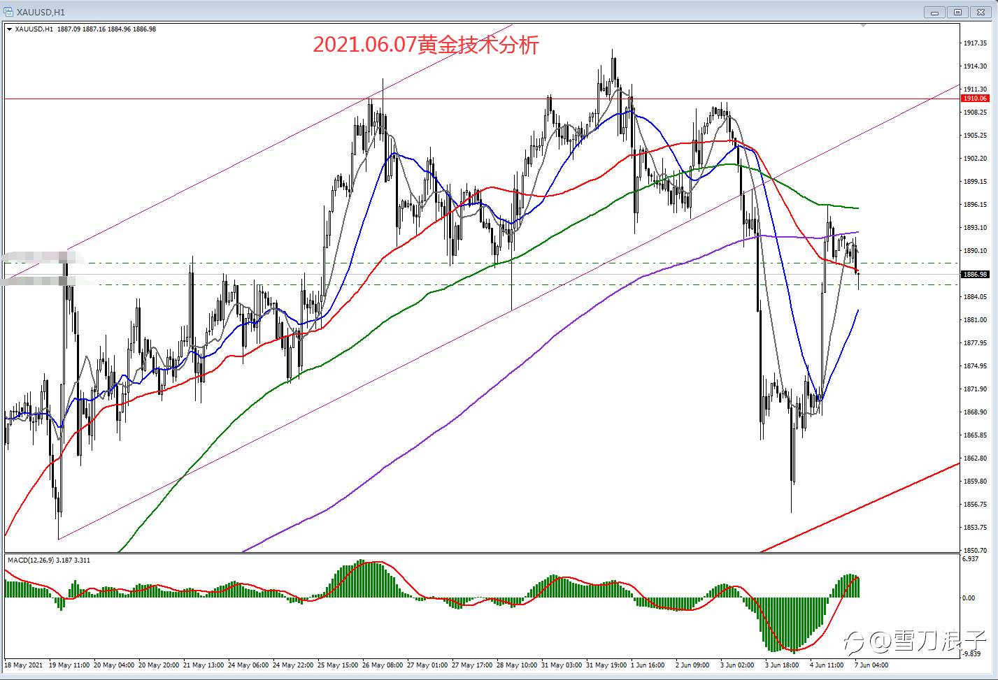 2021.06.07黄金技术分析