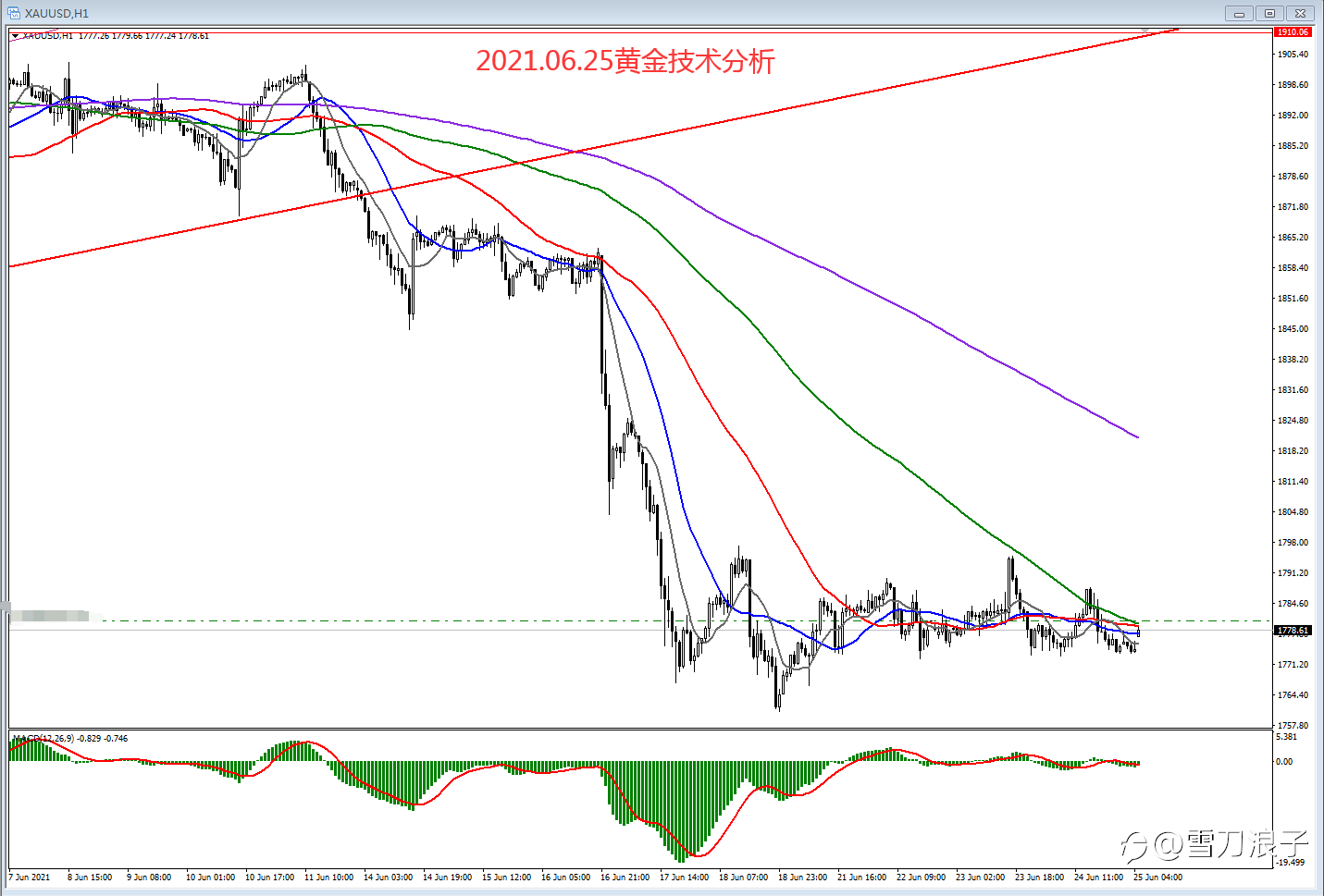 2021.06.25黄金技术分析