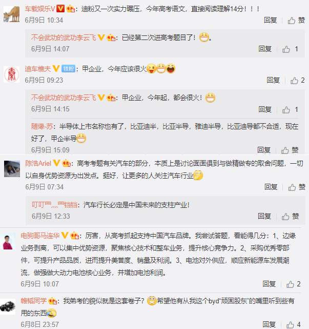 比亚迪被写入高考题？王传福霸气回应！股价1个月大涨50%！