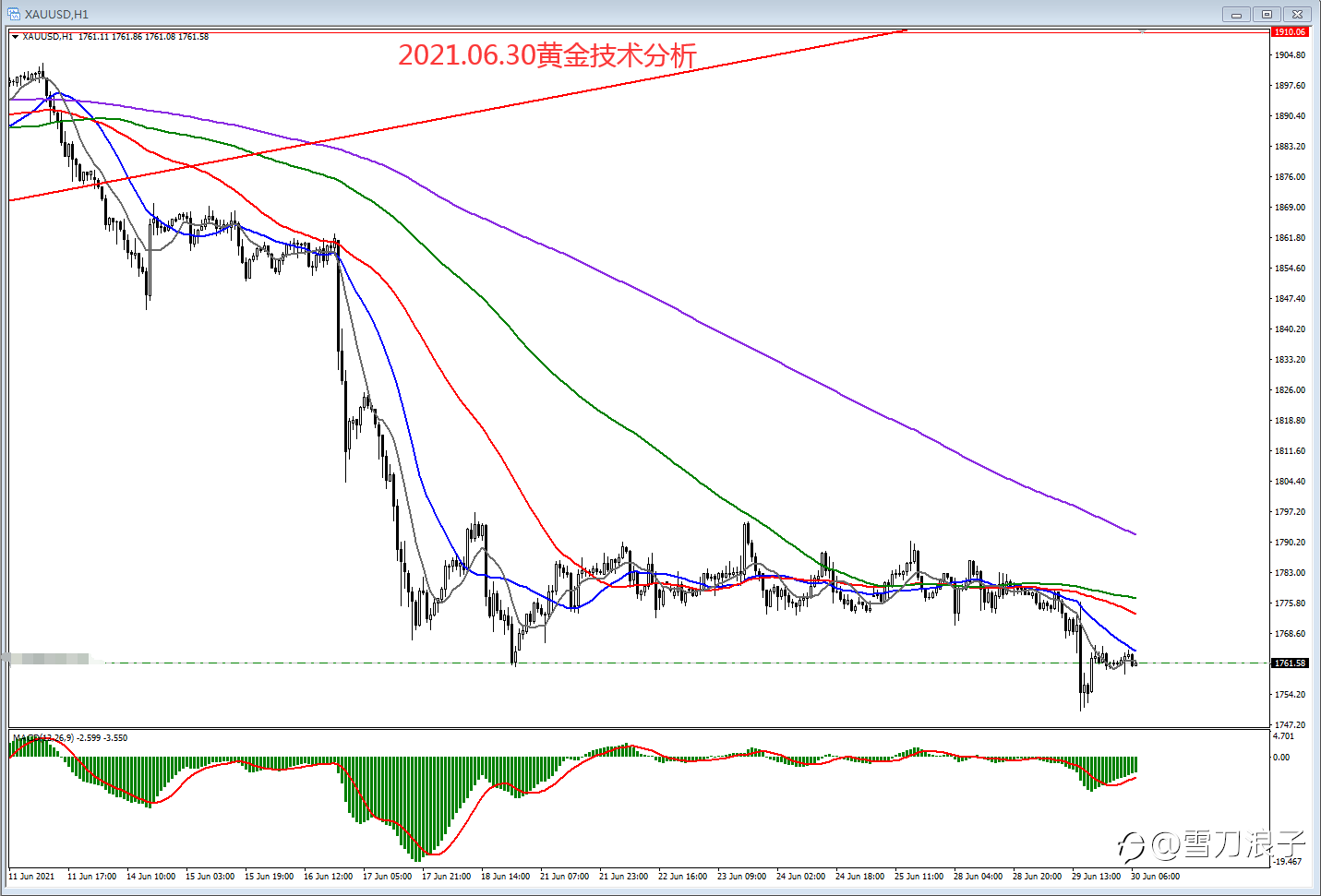 2021.06.30黄金技术分析