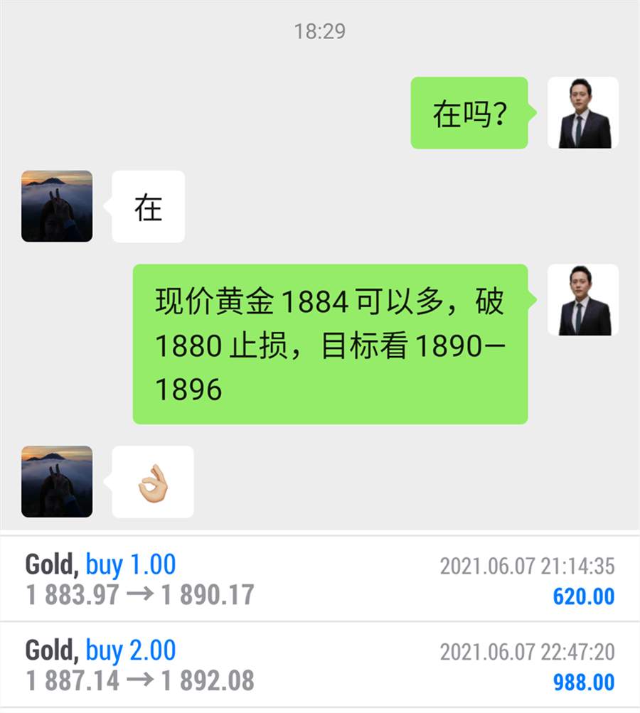 万锦晟6.8黄金精准策略轻松盈利，后市黄金关注1896压力！