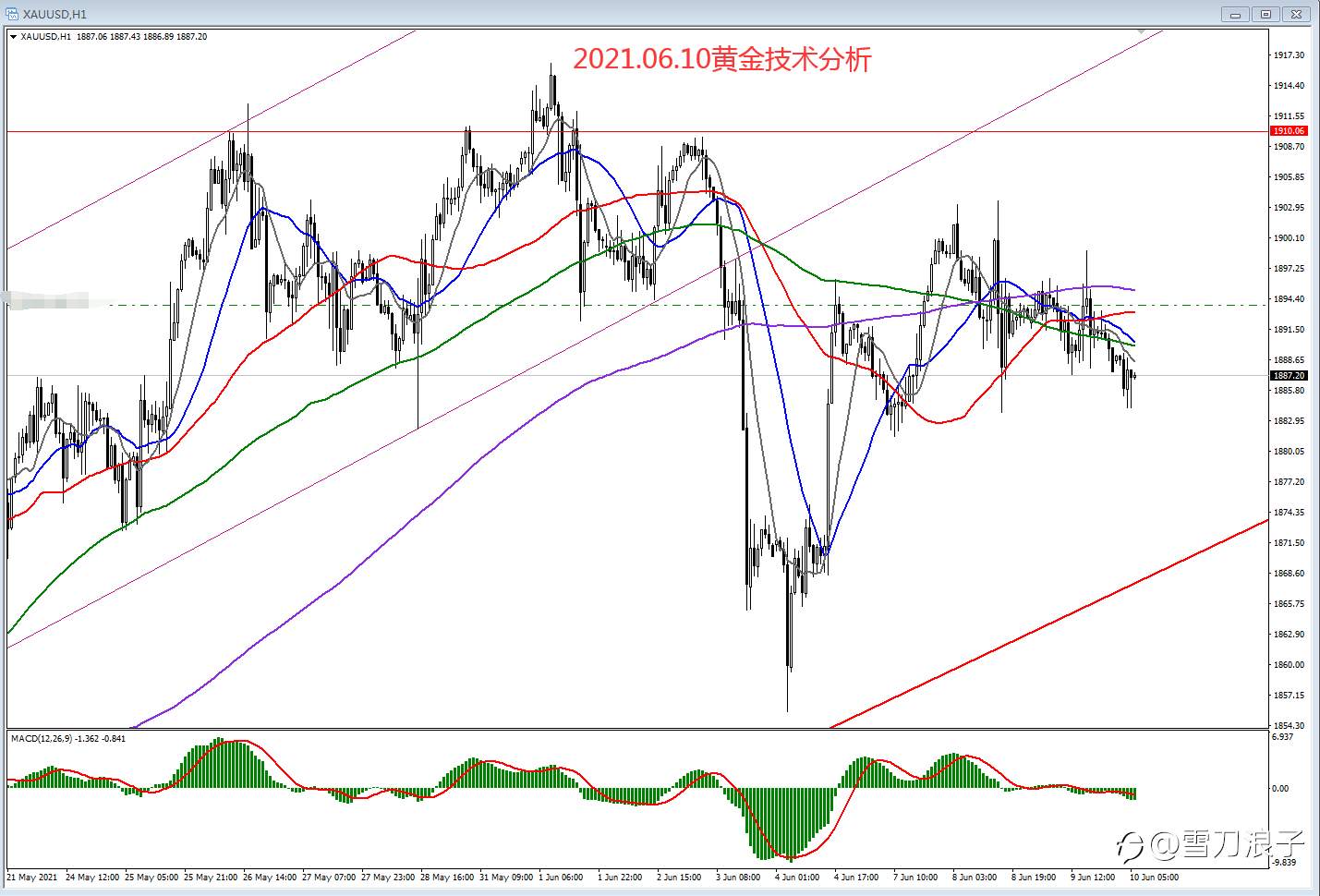 2021.06.10黄金技术分析