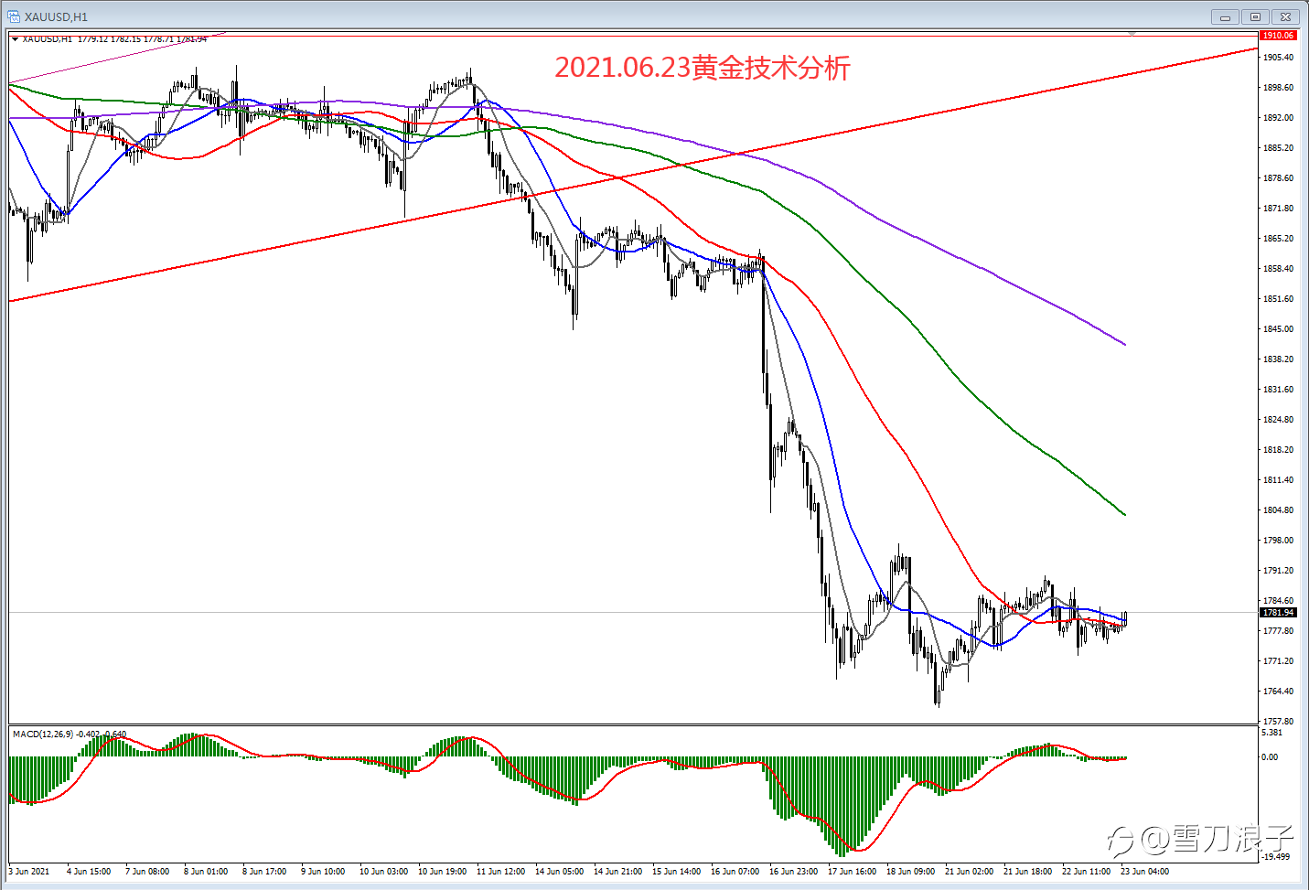 2021.06.23黄金技术分析