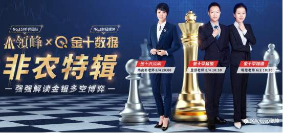 今晚20:00，领峰×金十非农直播来啦！看陈俞杉老师巧夺良机！