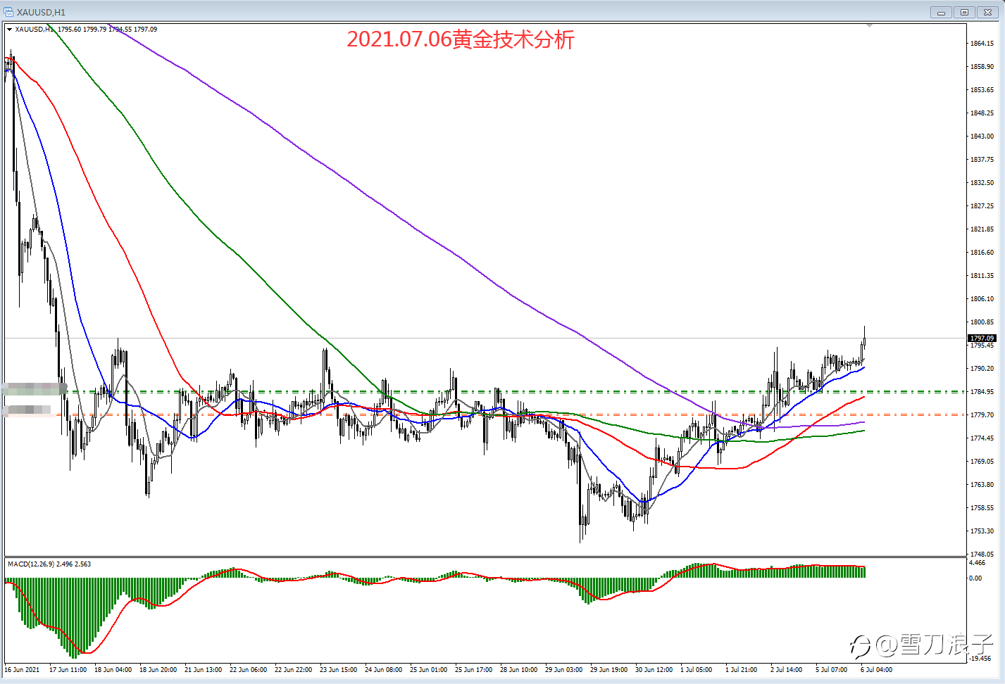 2021.07.06黄金技术分析