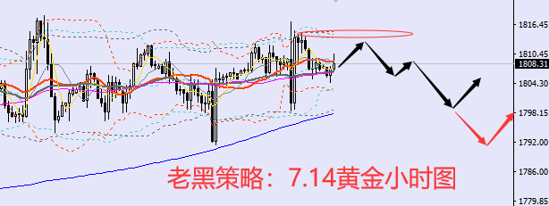 老黑策略：7.14黄金分析策略