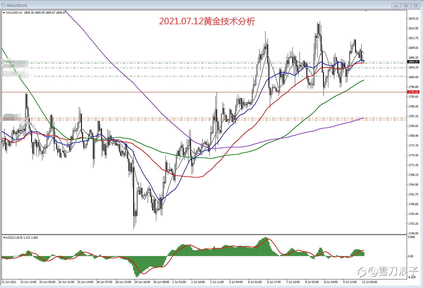 2021.07.12黄金技术分析
