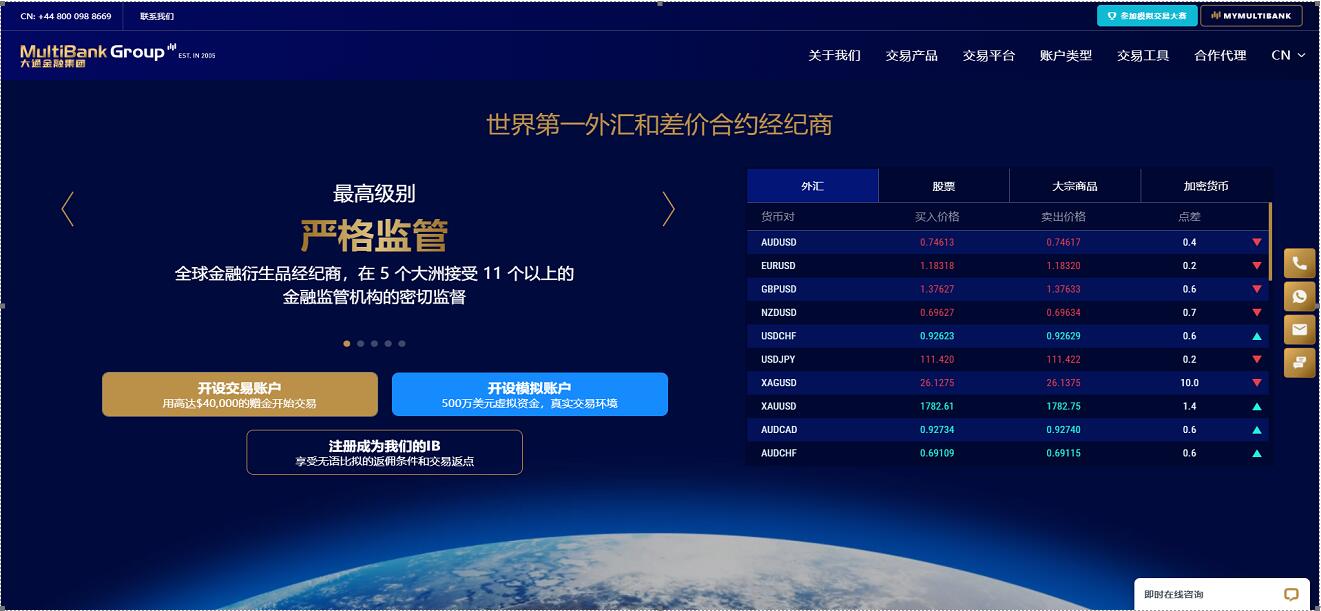 蜕变 & 新篇章 —— MultiBank Group大通金融集团启用蓝色新官网