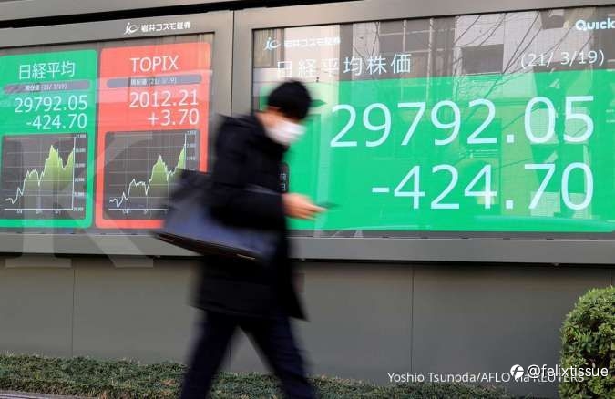 Bursa Asia jatuh di perdagangan pagi ini (9/7), ini penyebabnya