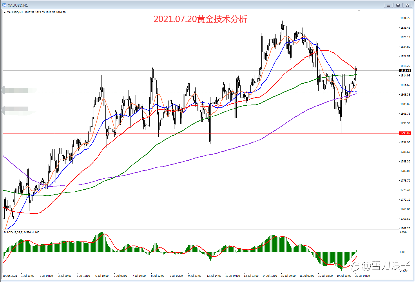 2021.07.20黄金技术分析