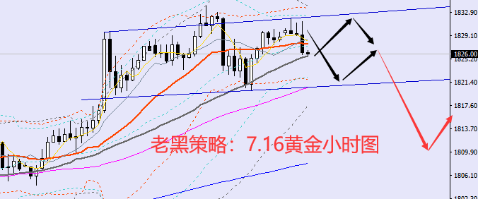 老黑策略:7.16黄金分析策略