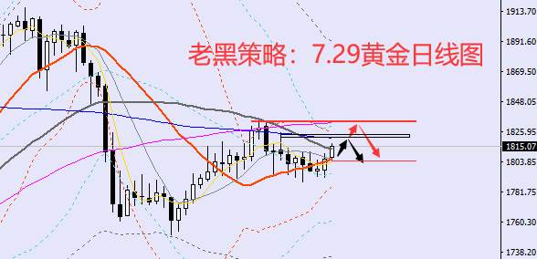 老黑策略:7.29黄金分析策略
