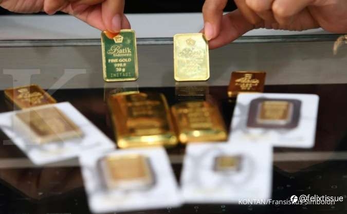 Harga emas Antam hari ini turun Rp 3.000 ke Rp 950.000 per gram pada Rabu (25/8)