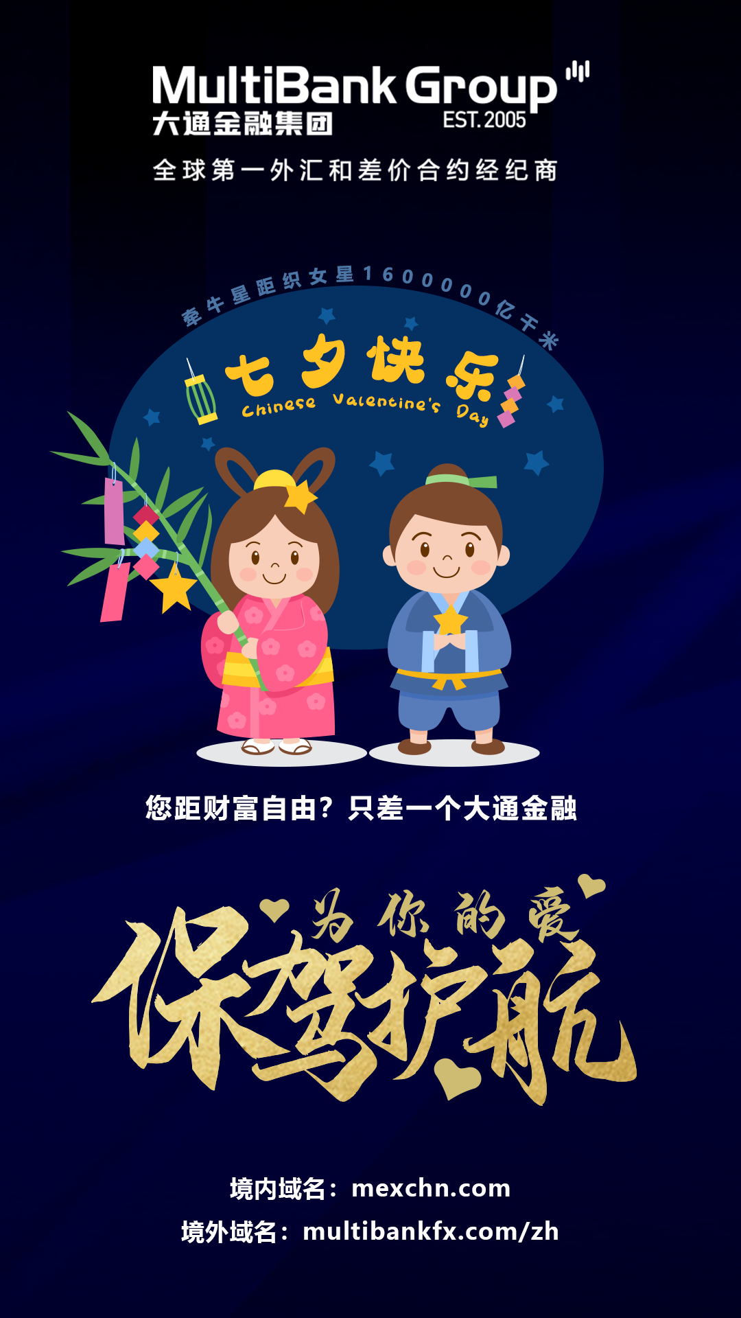 MultiBank大通金融祝七夕快乐;为你的爱保障护航!