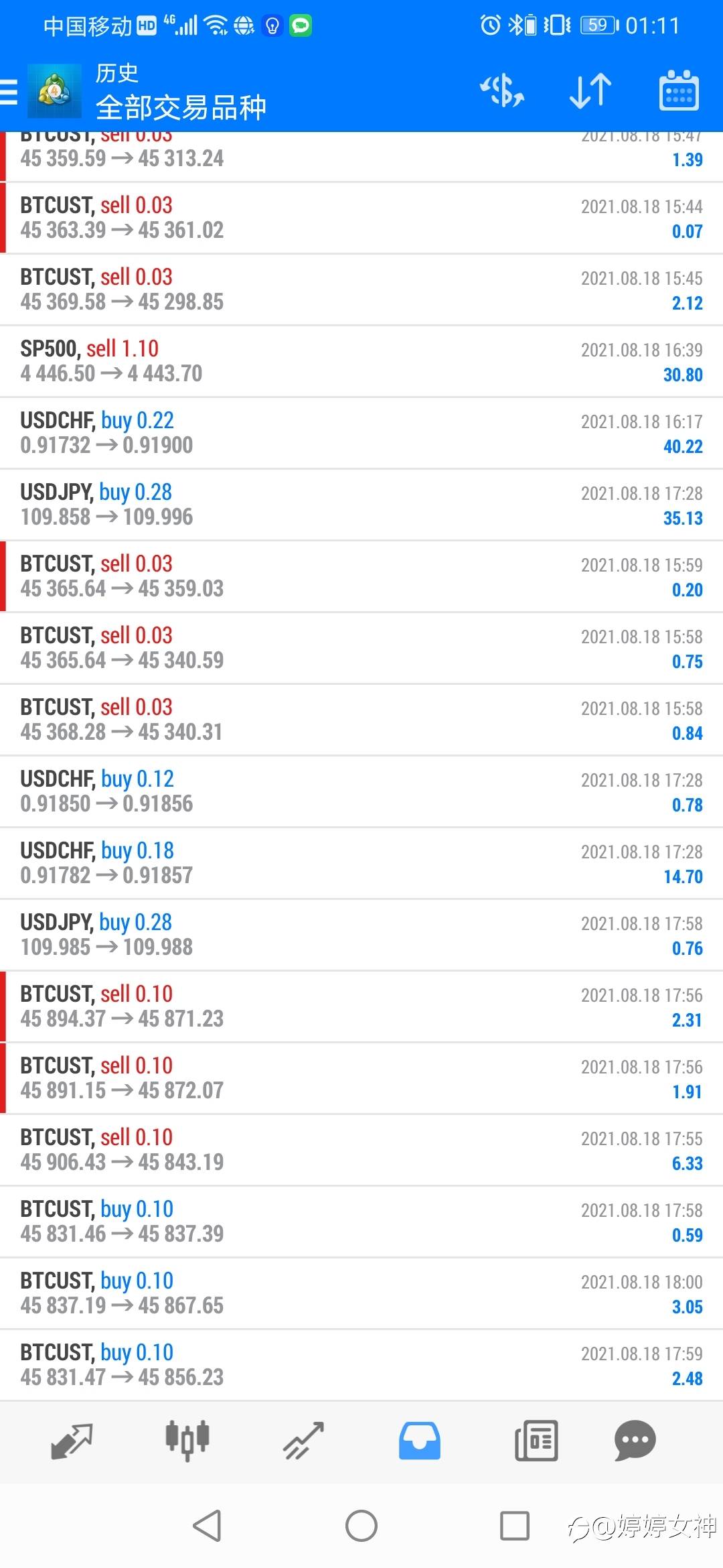 2020.11.20-2021.8.18日期,比特币专属剥头皮EA起始资金5000翻100倍起,实盘验证。