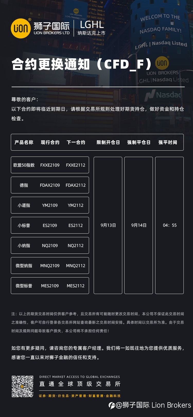 合约更换通知（CFD_F）