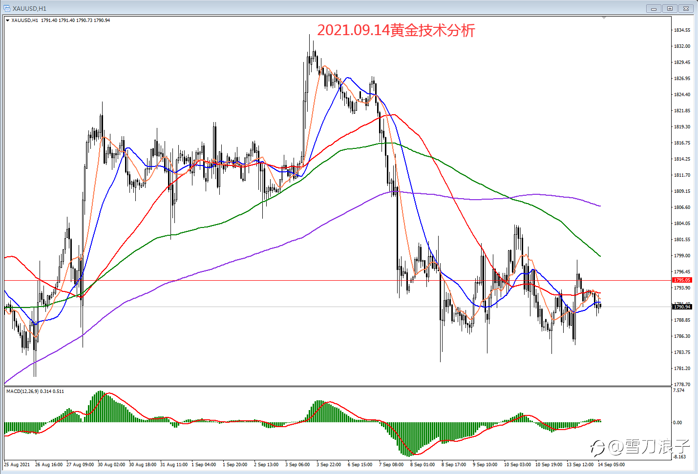 2021.09.14黄金技术分析