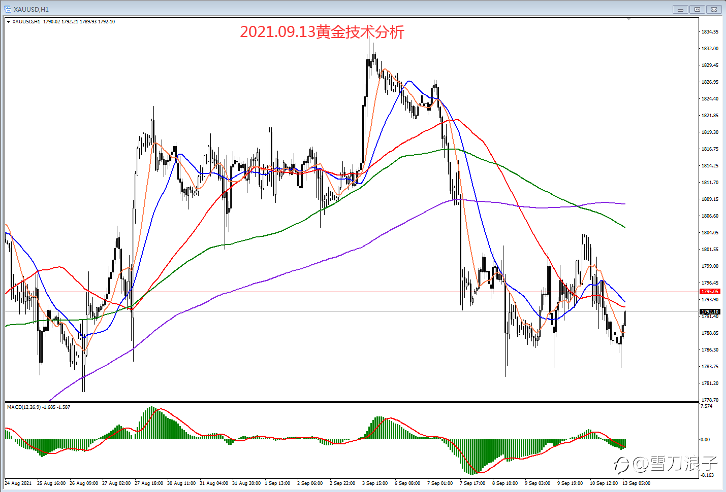 2021.09.13黄金技术分析