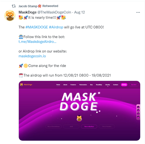 DOGE接力赛的主要选手，MaskDoge开启新的征途