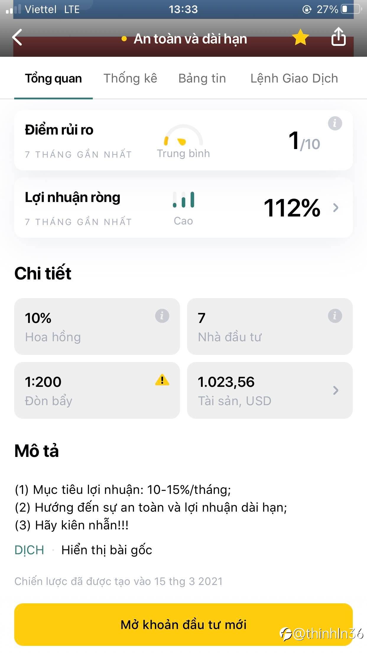 Lợi nhuận tuần