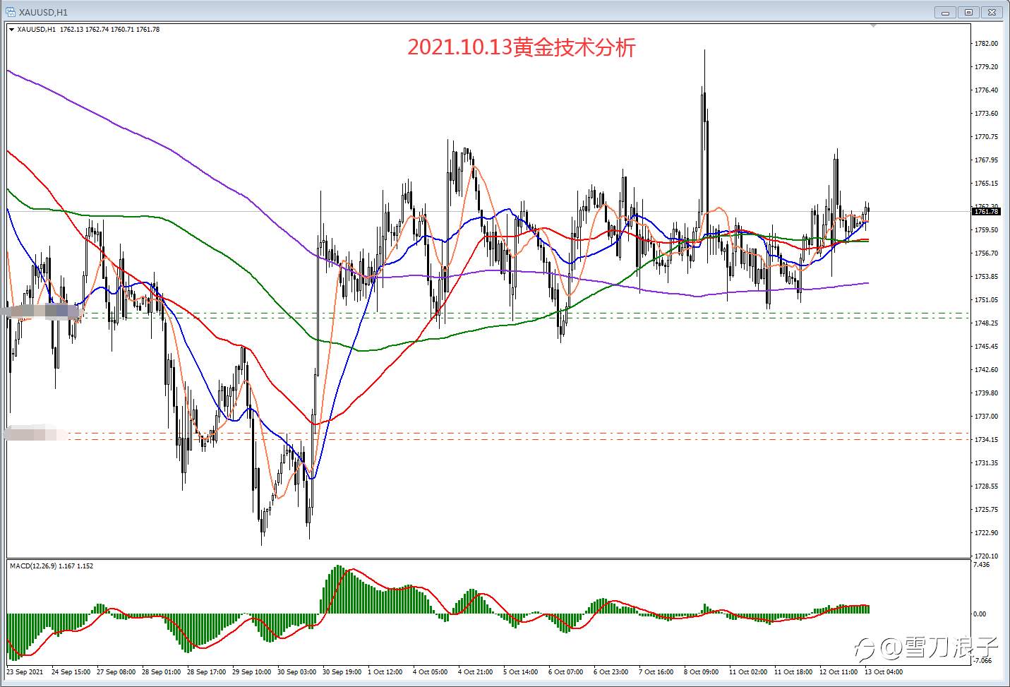 2021.10.13黄金技术分析
