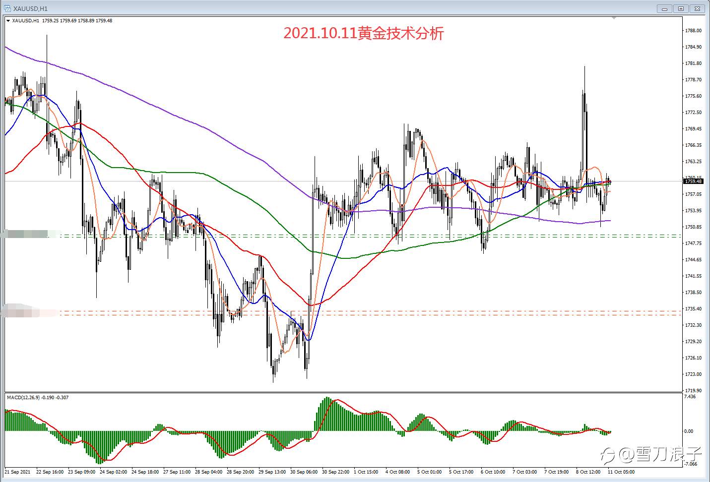 2021.10.11黄金技术分析