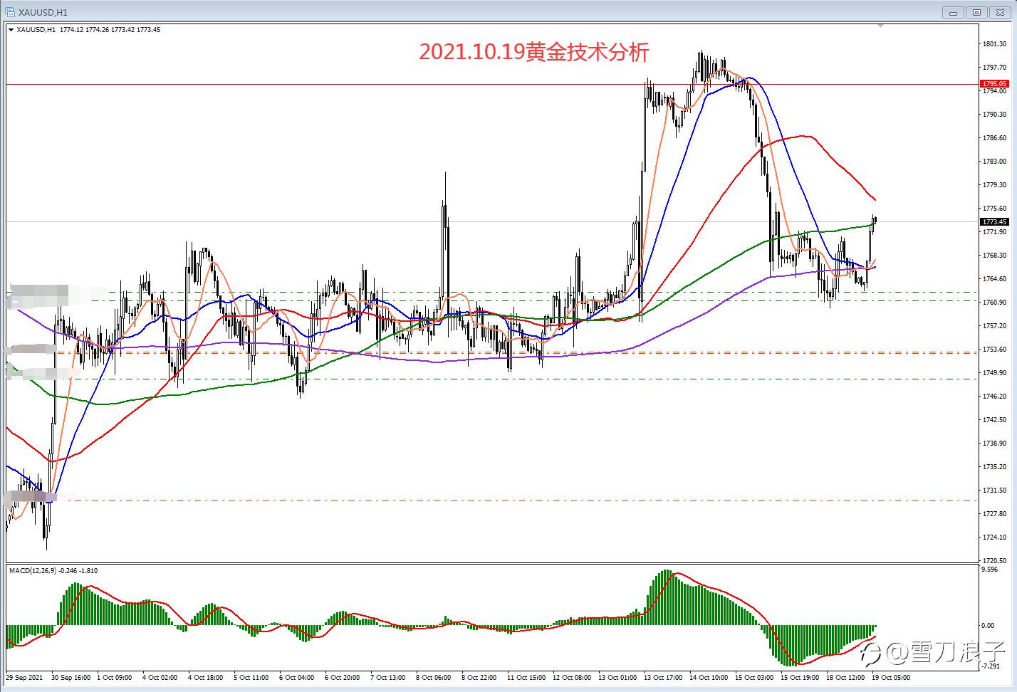 2021.10.19黄金技术分析