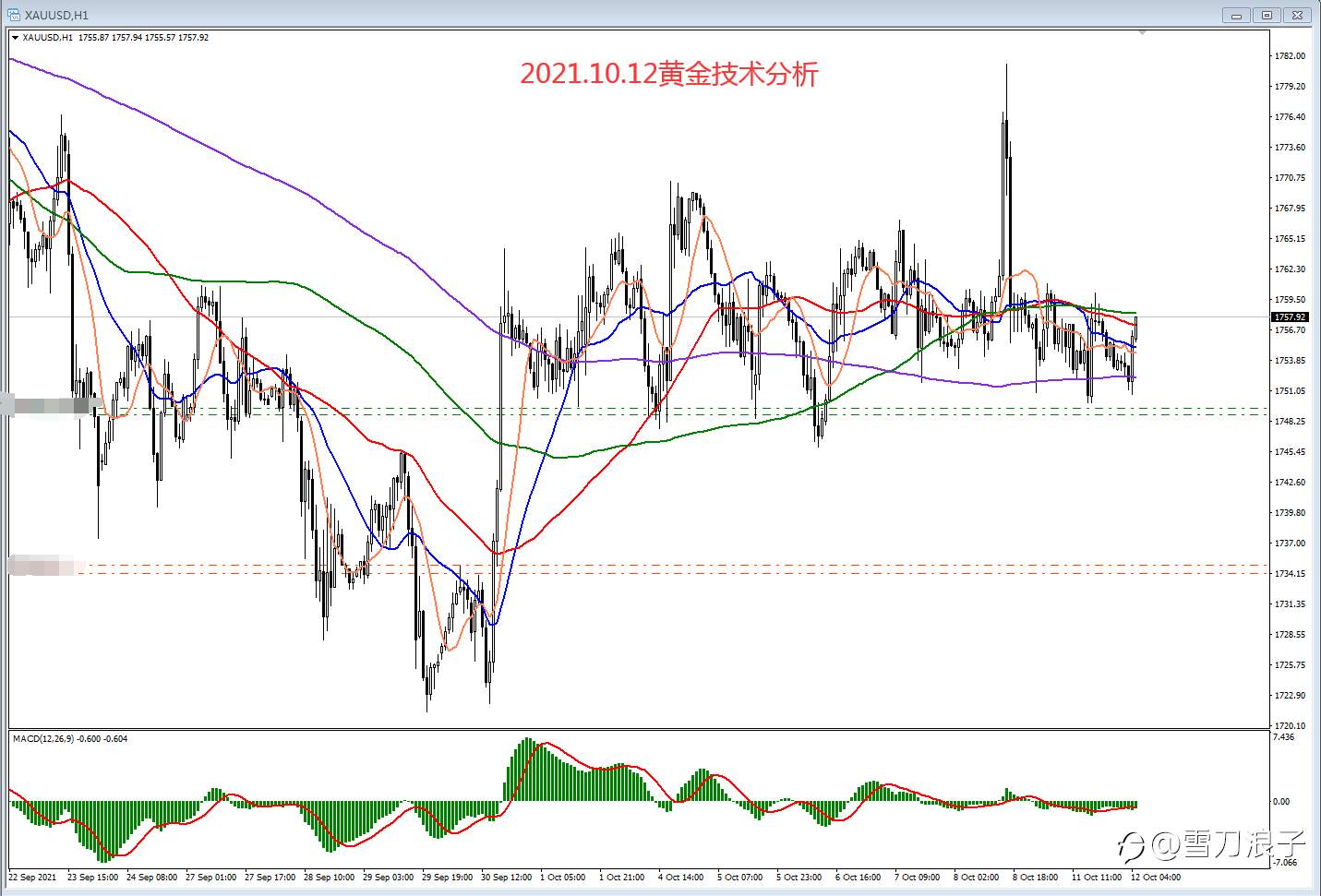 2021.10.12黄金技术分析