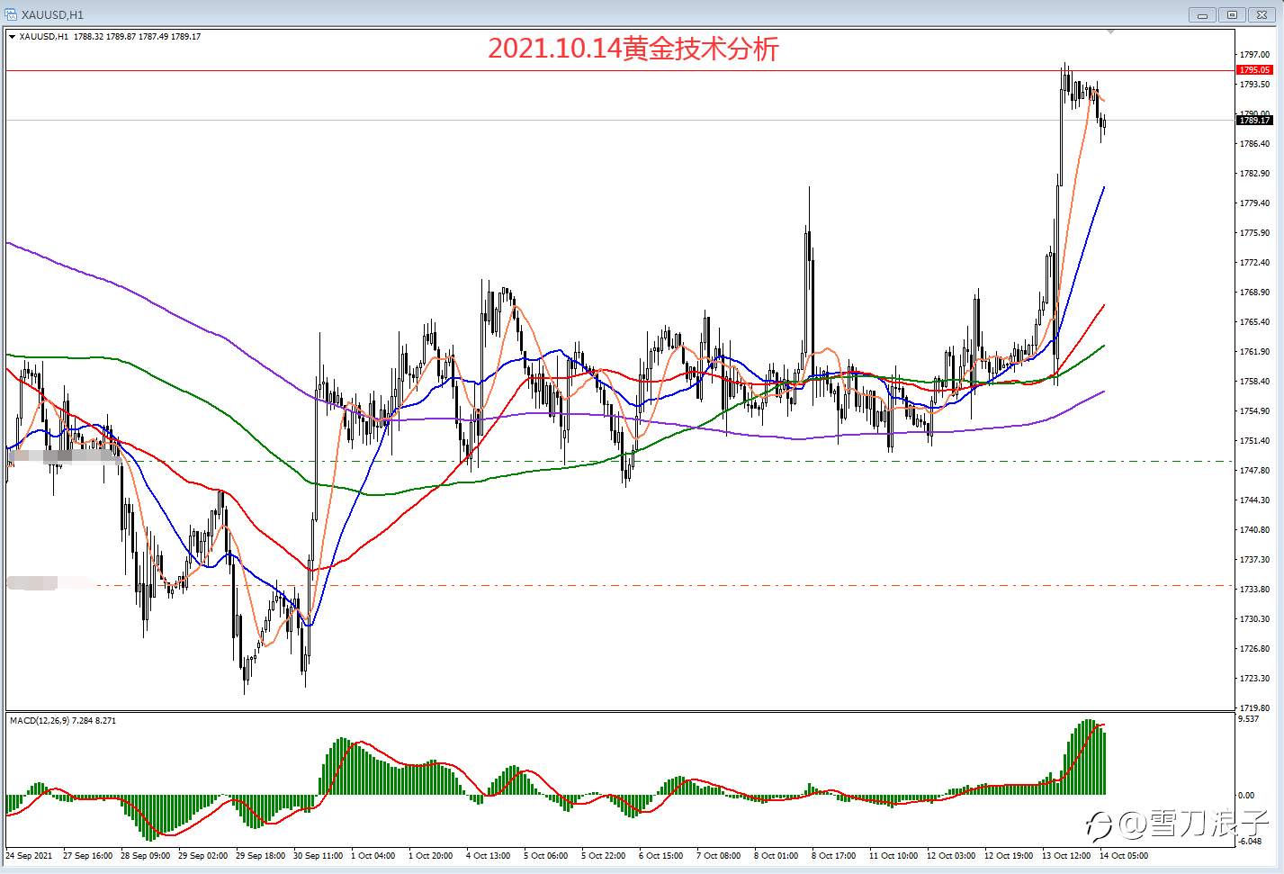 2021.10.14黄金技术分析