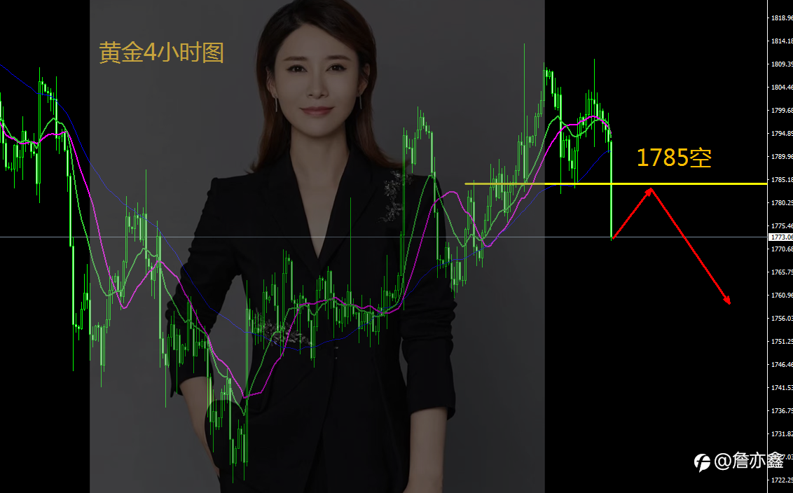 王金金:10.29黄金1780空单继续收割9美金,反弹1785继续空!