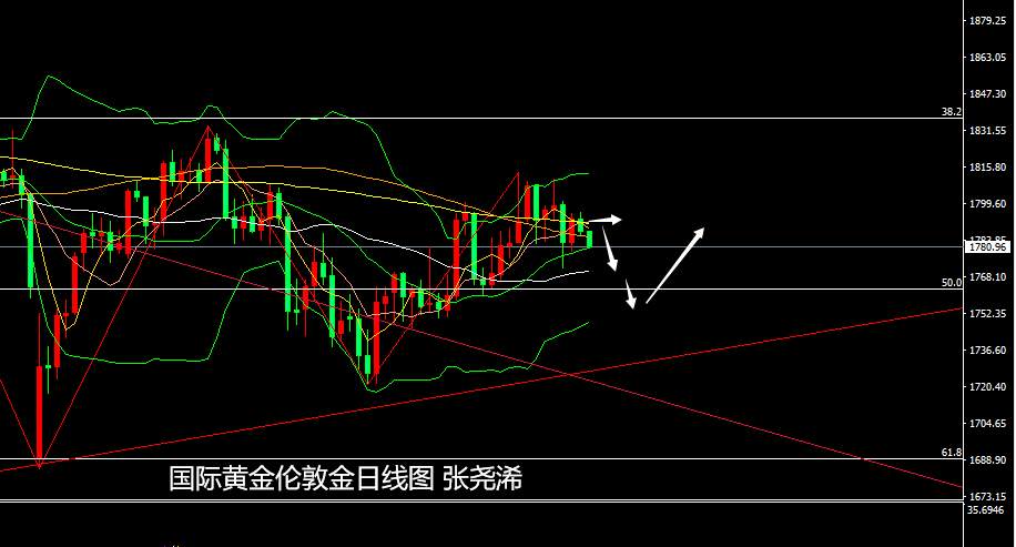 张尧浠：本周重磅陆续来袭、黄金关注周图上下轨区间