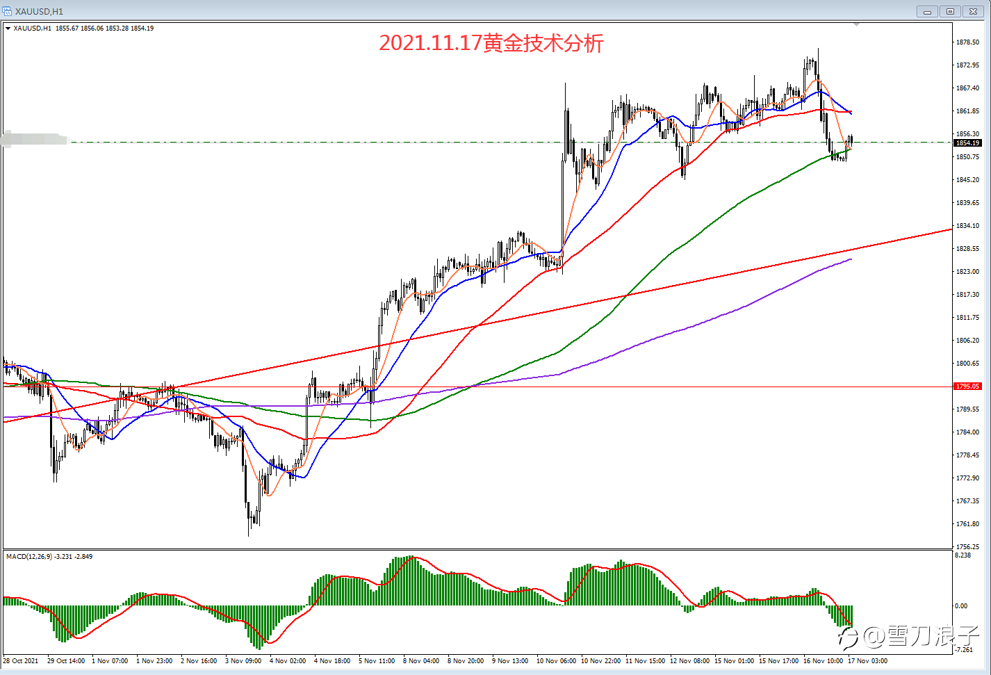 2021.11.17黄金技术分析