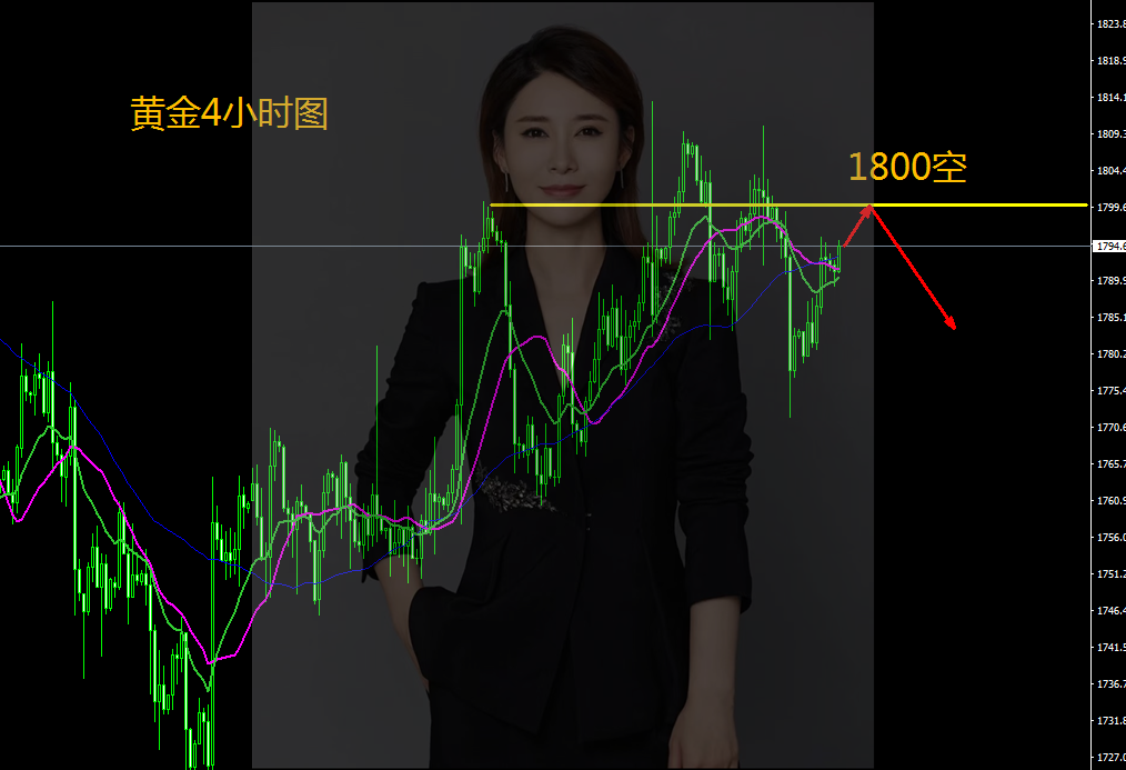 王金金:11.2黄金1800下都是空,任何的反弹都是给进空的机会!