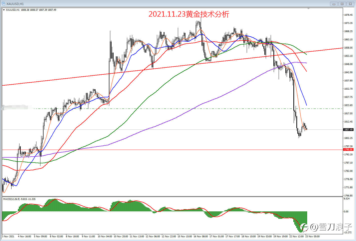 2021.11.23黄金技术分析
