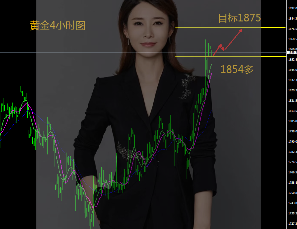 王金金:11.12黄金1854多进场,周五预测目标1875必达!